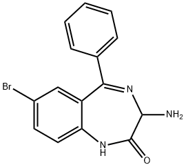 3-AMINO-7-BROMO-5-PHENYL-1,3-DIHYDRO-BENZO[E][1,4]DIAZEPIN-2-ONE Structure