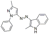 2-Methyl-3-[(3-methyl-1-phenyl-1H-pyrazol-5-yl)azo]-1H-indole 구조식 이미지