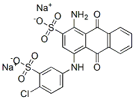 disodium 1-amino-4-[(4-chloro-3-sulphonatophenyl)amino]-9,10-dihydro-9,10-dioxoanthracene-2-sulphonate  구조식 이미지