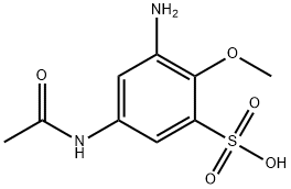 5-acetamido-3-amino-2-methoxybenzenesulphonic acid 구조식 이미지