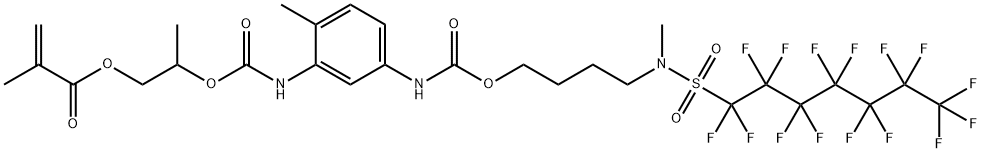 2-[[[[2-methyl-5-[[[4-[methyl[(pentadecafluoroheptyl)sulphonyl]amino]butoxy]carbonyl]amino]phenyl]amino]carbonyl]oxy]propyl methacrylate Structure