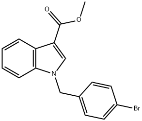 1H-INDOLE-3-CARBOXYLIC ACID, 1-[(4-BROMOPHENYL)METHYL]-, METHYL ESTER Structure