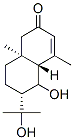 (4aR)-4aβ,5,6,7,8,8a-Hexahydro-5β-hydroxy-6α-(1-hydroxy-1-methylethyl)-4,8aα-dimethylnaphthalen-2(1H)-one 구조식 이미지