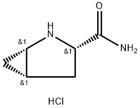 (1S,3S,5S)-2-Azabicyclo[3.1.0]hexane-3-carboxamide hydrochloride Structure