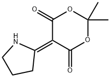 2,2-DIMETHYL-5-(2-TETRAHYDROPYRROLYLIDENE)-1,3-DIOXANE-4,6-DIONE 구조식 이미지