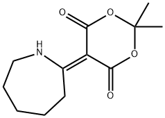2,2-DIMETHYL-5-(2-HEXAHYDROAZEPINYLIDENE)-1,3-DIOXAN-4,6-DIONE 구조식 이미지