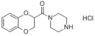 1-(2,3-Dihydro-1,4-benzodioxin-2-ylcarbonyl)piperazine hydrochloride Structure