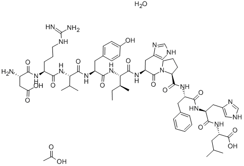 ANGIOTENSIN I HUMAN ACETATE HYDRATE 구조식 이미지