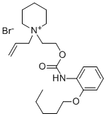 Piperidinium, 1-allyl-1-(2-hydroxyethyl)-, bromide, o-(pentyloxy)carba nilate Structure