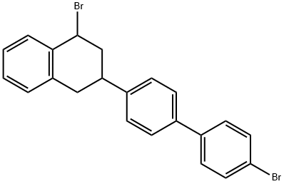 1-bromo-3-[4'-bromo(1,1'-biphenyl)-4-yl]-1,2,3,4-tetrahydronaphthalene  Structure