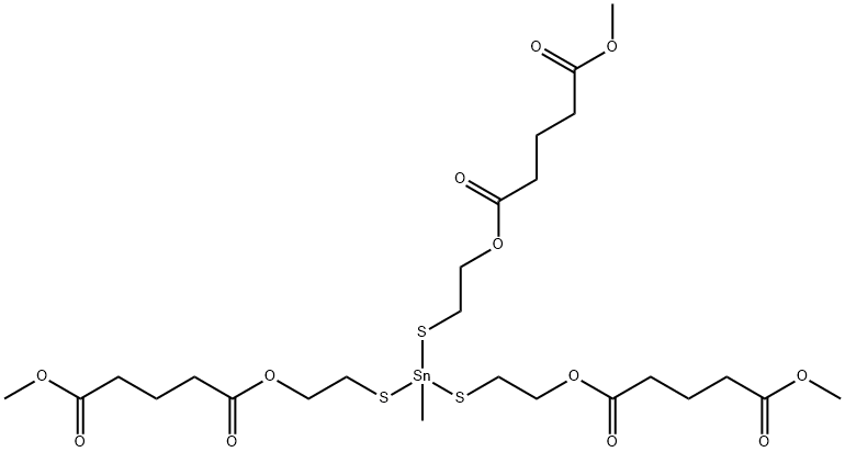 dimethyl 10-[[2-[(5-methoxy-1,5-dioxopentyl)oxy]ethyl]thio]-10-methyl-5,15-dioxo-6,14-dioxa-9,11-dithia-10-stannanonadecanedioate 구조식 이미지