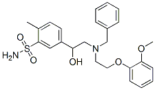 5-[2-[N-Benzyl-2-(2-methoxyphenoxy)ethylamino]-1-hydroxyethyl]-2-methylbenzenesulfonamide 구조식 이미지