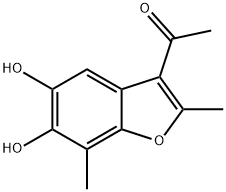 Ethanone, 1-(5,6-dihydroxy-2,7-dimethyl-3-benzofuranyl)- (9CI) Structure