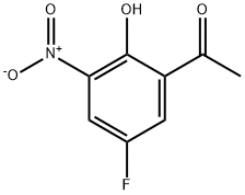 5-플루오로-2-하이드록시3′-니트로아세토페논 구조식 이미지