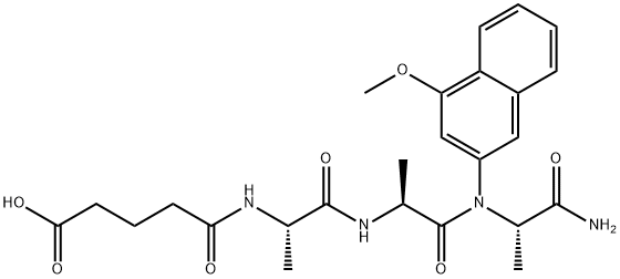 GLUT-ALA-ALA-ALA-4-METHOXY-2-NAPHTHYLAMINE 구조식 이미지