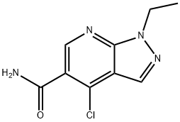 4-chloro-1-ethyl-1H-pyrazolo[3,4-b]pyridine-5-carboxaMide 구조식 이미지