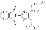 4-(p-클로로페닐)-2-(1,3-디옥소-1H-이소인돌-2-일)-5-티아졸아세트산메틸에스테르 구조식 이미지