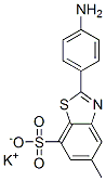 2-(4-Aminophenyl)-5-methyl-7-benzothiazolesulfonic acid potassium salt Structure