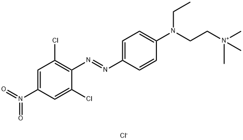 [2-[[4-[(2,6-dichloro-4-nitrophenyl)azo]phenyl]ethylamino]ethyl]trimethylammonium chloride 구조식 이미지