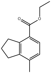 2,3-디히드로-7-메틸-1H-인덴-4-카르복실산에틸에스테르 구조식 이미지