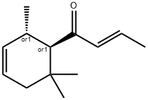 [1alpha(E),2beta]-1-(2,6,6-trimethylcyclohex-3-en-1-yl)but-2-en-1-one Structure