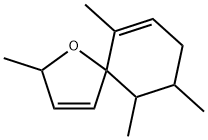 2,6,9,10-테트라메틸-1-옥사스피로[4.5]데카-3,6-디엔 구조식 이미지