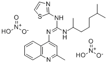 Guanidine, 1-(1,5-dimethylhexyl)-2-(2-methyl-4-quinolyl)-3-(2-thiazoly l)-, dinitrate Structure