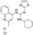 N-cyclohexyl-N'-(2-methyl-4-quinolineyl)-N''-thiazol-2-ylguanidine monohydrochloride Structure