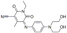 5-[[4-[bis(2-hydroxyethyl)amino]phenyl]imino]-1-ethyl-1,2,5,6-tetrahydro-4-methyl-2,6-dioxonicotinonitrile Structure