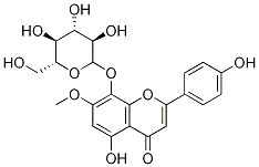 5,8,4'-Trihydroxy-7-Methoxyflavone 8-O-glucoside Structure