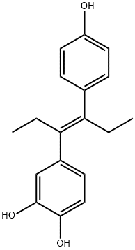 3,4,4'-trihydroxy-alpha,alpha'-diethylstilbene 구조식 이미지