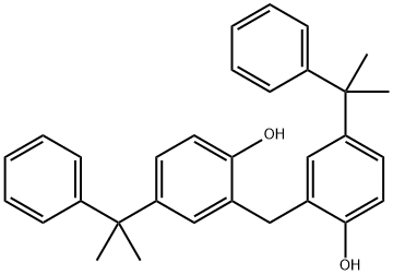 2,2'-메틸렌비스[4-(1-메틸-1-페닐에틸)페놀] 구조식 이미지