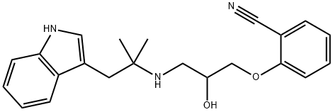 2-[2-HYDROXY-3-[2-(INDOL-3-YL)-1,1-DIMETHYLETHYLAMINO]PROPOXY]BENZONITRILE Structure