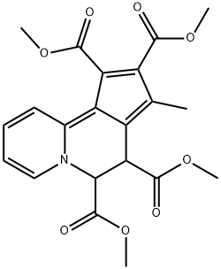 6,7-Dihydro-8-methylcyclopenta[a]quinolizine-6,7,9,10-tetracarboxylic acid tetramethyl ester Structure