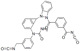3-[[[[N-(3-isocyanatomethylphenyl)ureido]phenylene]methyl]phenyleneaminocarbamoyl]benzoyl isocyanate Structure