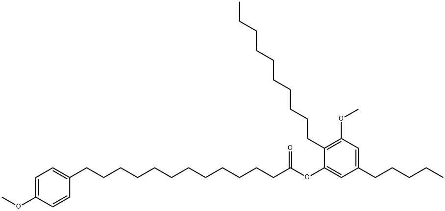 13-(4-Methoxyphenyl)tridecanoic acid 2-decyl-3-methoxy-5-pentylphenyl ester Structure