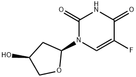 2,4(1H,3H)-Pyrimidinedione, 5-fluoro-1-(tetrahydro-4-hydroxy-2-furanyl )-, cis- Structure