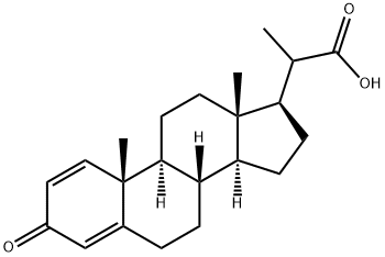 3-oxopregna-1,4-diene-20-carboxylic acid Structure