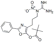 2-phenyl-4-(3-(N-nitroguanidino)propyl)-5-pivaloyloxyoxazole Structure