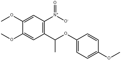 1,2-Dimethoxy-4-[1-(4-methoxyphenoxy)ethyl]-5-nitrobenzene 구조식 이미지