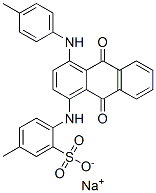 sodium 4-[[9,10-dihydro-9,10-dioxo-4-(p-tolylamino)-1-anthryl]amino]toluene-3-sulphonate 구조식 이미지