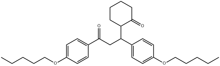 2-[3-Oxo-1,3-bis[4-(pentyloxy)phenyl]propyl]cyclohexanone Structure