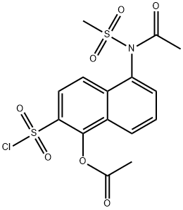 5-[Acetyl(methylsulfonyl)amino]-1-(acetyloxy)-2-naphthalenesulfonic acid chloride Structure