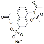 5-[아세틸(메틸술포닐)아미노]-1-(아세틸옥시)-2-나프탈렌술폰산나트륨염 구조식 이미지