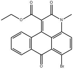6-브로모-2,7-디히드로-3-메틸-2,7-디옥소-3H-디벤즈[f,ij]이소퀴놀린-1-카르복실산에틸에스테르 구조식 이미지