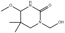 Tetrahydro-1-(hydroxymethyl)-4-methoxy-5,5-dimethyl-2(1H)-pyrimidinone 구조식 이미지