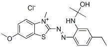 2-[[4-[ethyl(2-hydroxyisopropyl)amino]phenyl]azo]-6-methoxy-3-methylbenzothiazolium chloride Structure