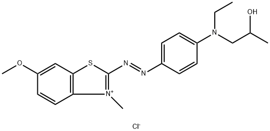 2-[[4-[ethyl(2-hydroxypropyl)amino]phenyl]azo]-6-methoxy-3-methylbenzothiazolium chloride 구조식 이미지