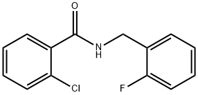 2-Chloro-N-(2-fluorobenzyl)benzaMide, 97% Structure