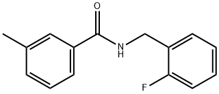 N-(2-Fluorobenzyl)-3-MethylbenzaMide, 97% 구조식 이미지